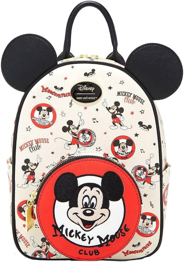 Hot Topic Her Universe Disney100 Mickey Mouse Club Vintage Mini Backpack | Amazon (US)