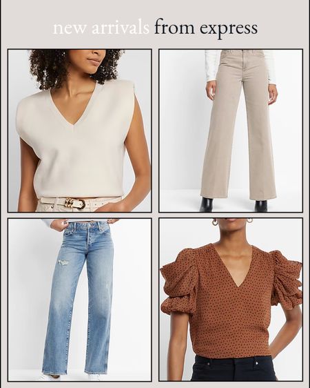 express new arrivals -
jeans, cute tops, neutral tops, blouses

#LTKunder100