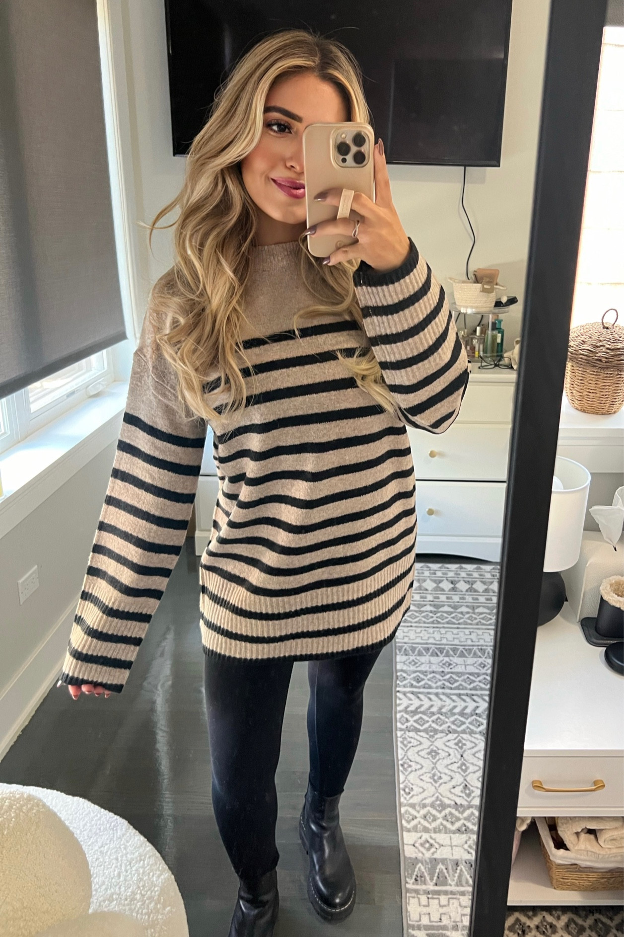 Simple casual outfit for fall that I’ll be wearing on repeat 🍂🤎 

#effortlesschic #comfyoutfit #casualoutfit #simpleoutfit #grwm #morningroutine #getreadywithme #fashionreels #explore #autumnaesthetic #pinterestinspired #pinterestoutfit #cleangirlaesthetic #girlythings #girlyoutfits #autmnoutfit  #falloutfit #teacheroutfit #oversizedsweater #comfysweater #amazonfashion #founditonamazon #leggings #comfycozy #cozyoutfit #chelseaboots #stripedsweater effortless chic , american style , girly outfit , autumn outfit , fall outfit , pinterest outfit , clean girl aesthetic , casual outfit , comfy outfit , simple outfit , outfit ideas , neutral style , minimal outfit , ootd , comfy casual , get ready with me , minimal style , outfit idea , fashion reels , neutral outfit idea , teacher style , outfit inspiration , comfy sweater , oversized sweater , leggings , fall style , striped sweater , target style , Chelsea boots

#LTKU #LTKstyletip #LTKworkwear