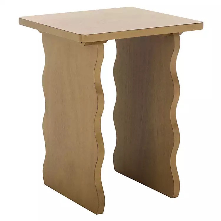 Brown Wavy Cottage Johanna Accent Table | Kirklands
