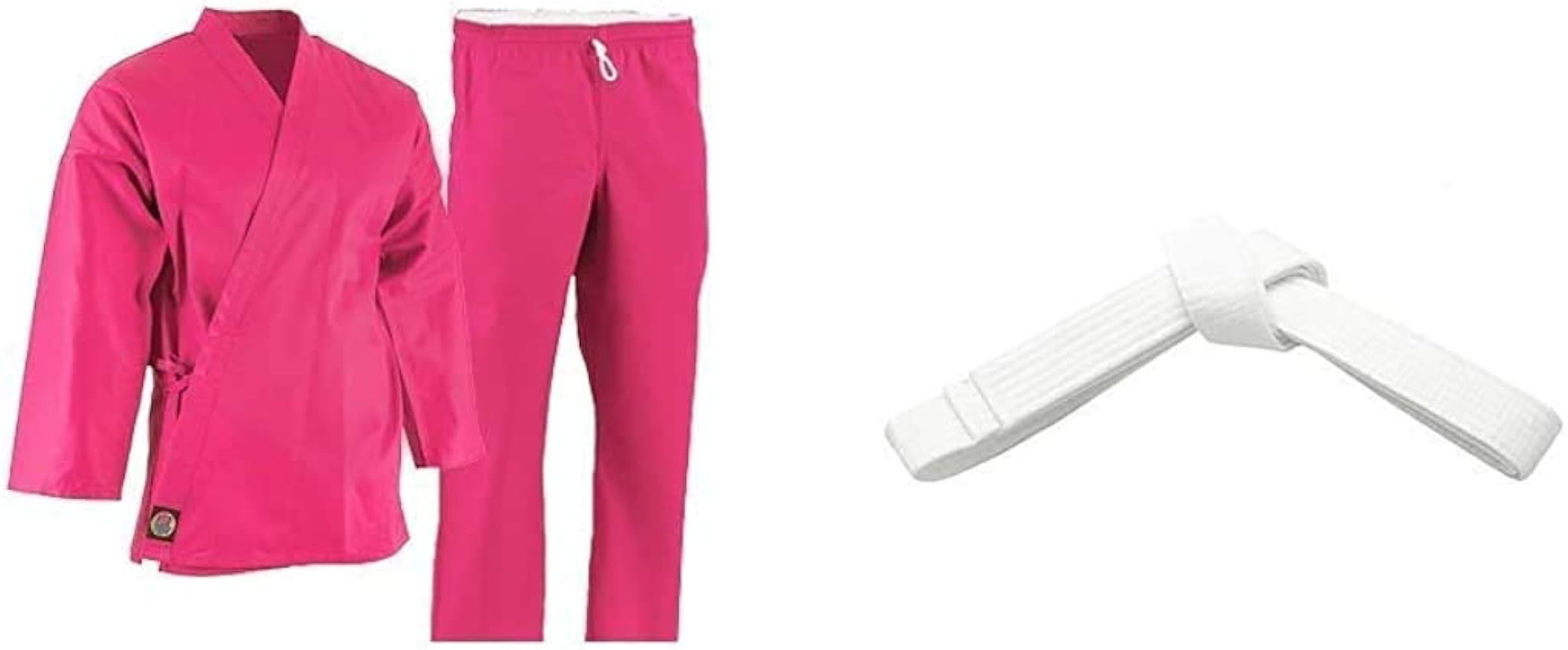 Pro Force 6 oz. Karate Uniform (Elastic Drawstring) - 55/45 Blend - Pink | Amazon (US)