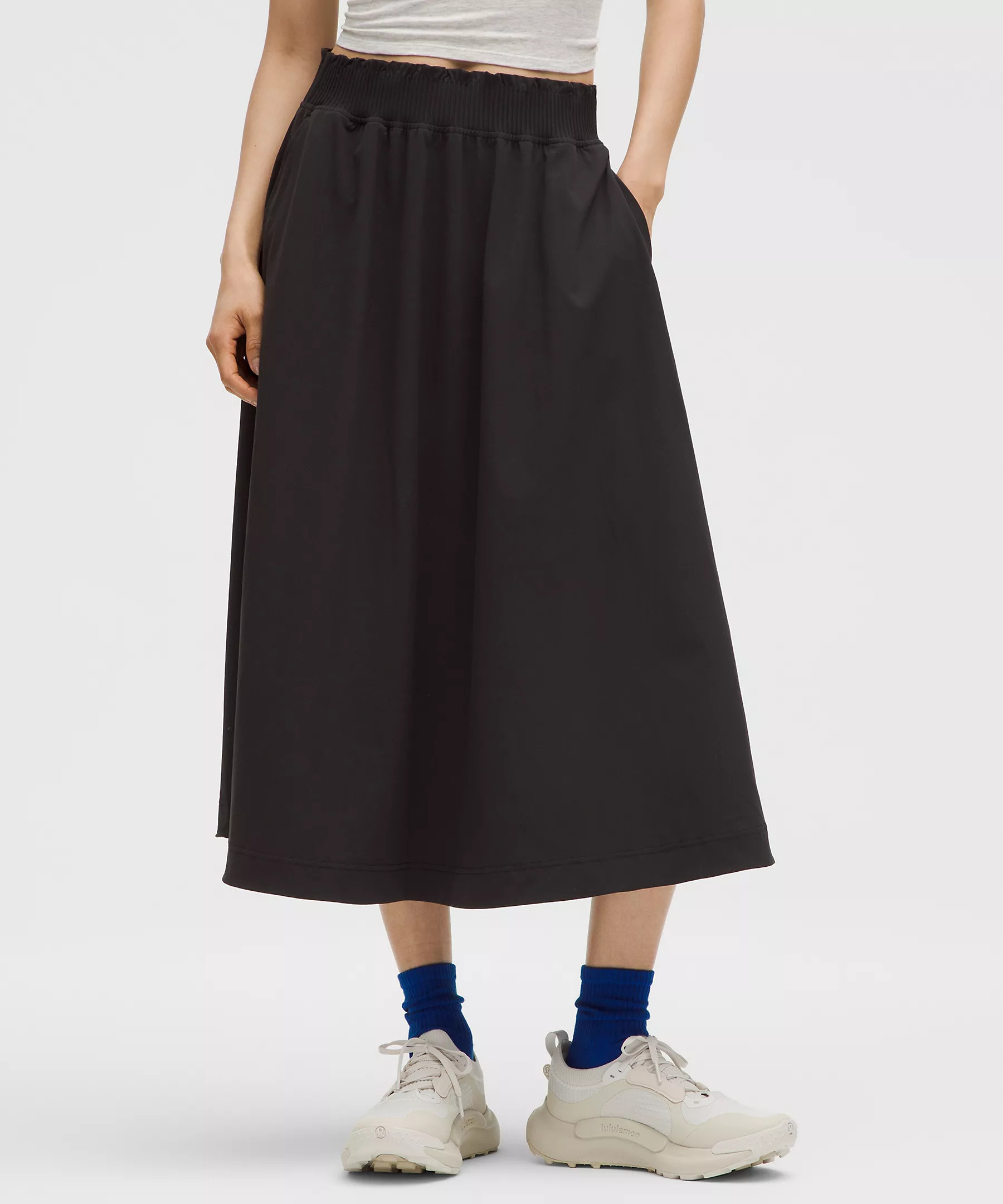 Stretch Woven Ruffle-Waist Midi Skirt | Lululemon (US)