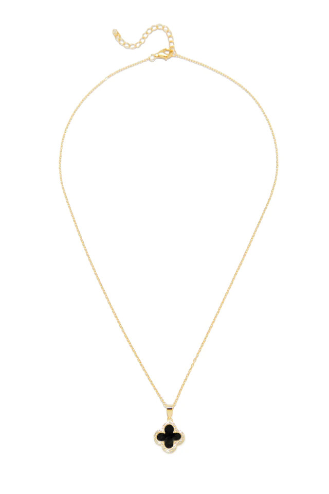Luxe Life Sterling Silver Necklace - Black Gold | MISS LOLA