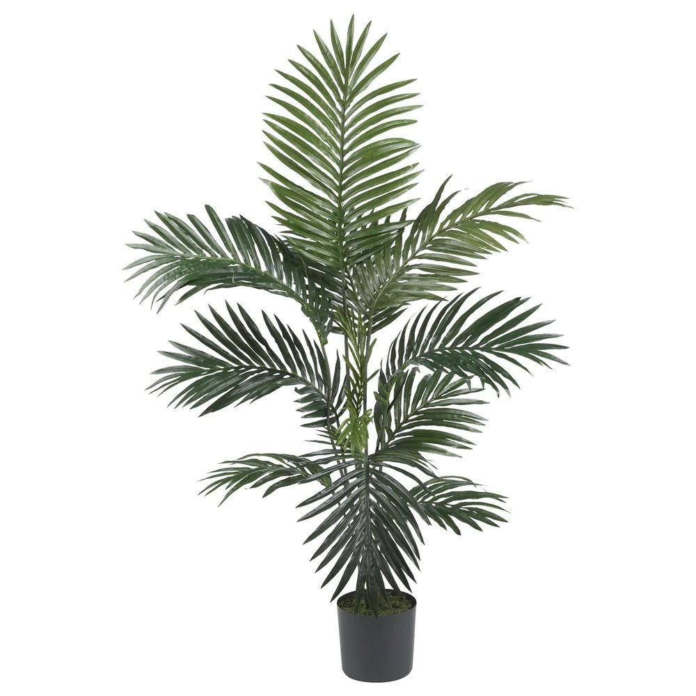 4' Faux Kentia Palm Silk Tree | Nearly Natural