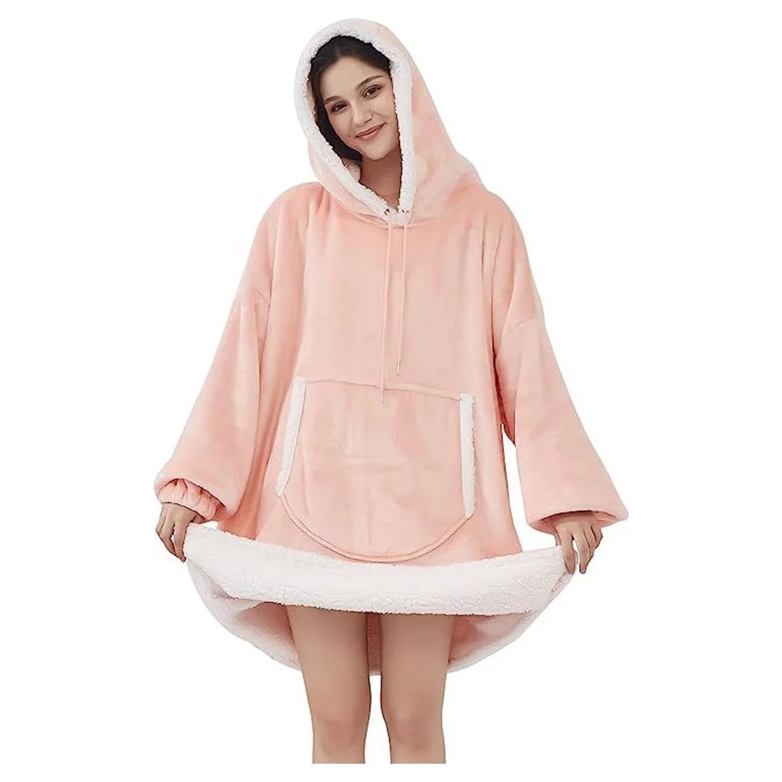 softan Blanket Hoodie, Oversized Sherpa Fleece Wearable Blanket for Women & Men, Super Warm and C... | Walmart (US)