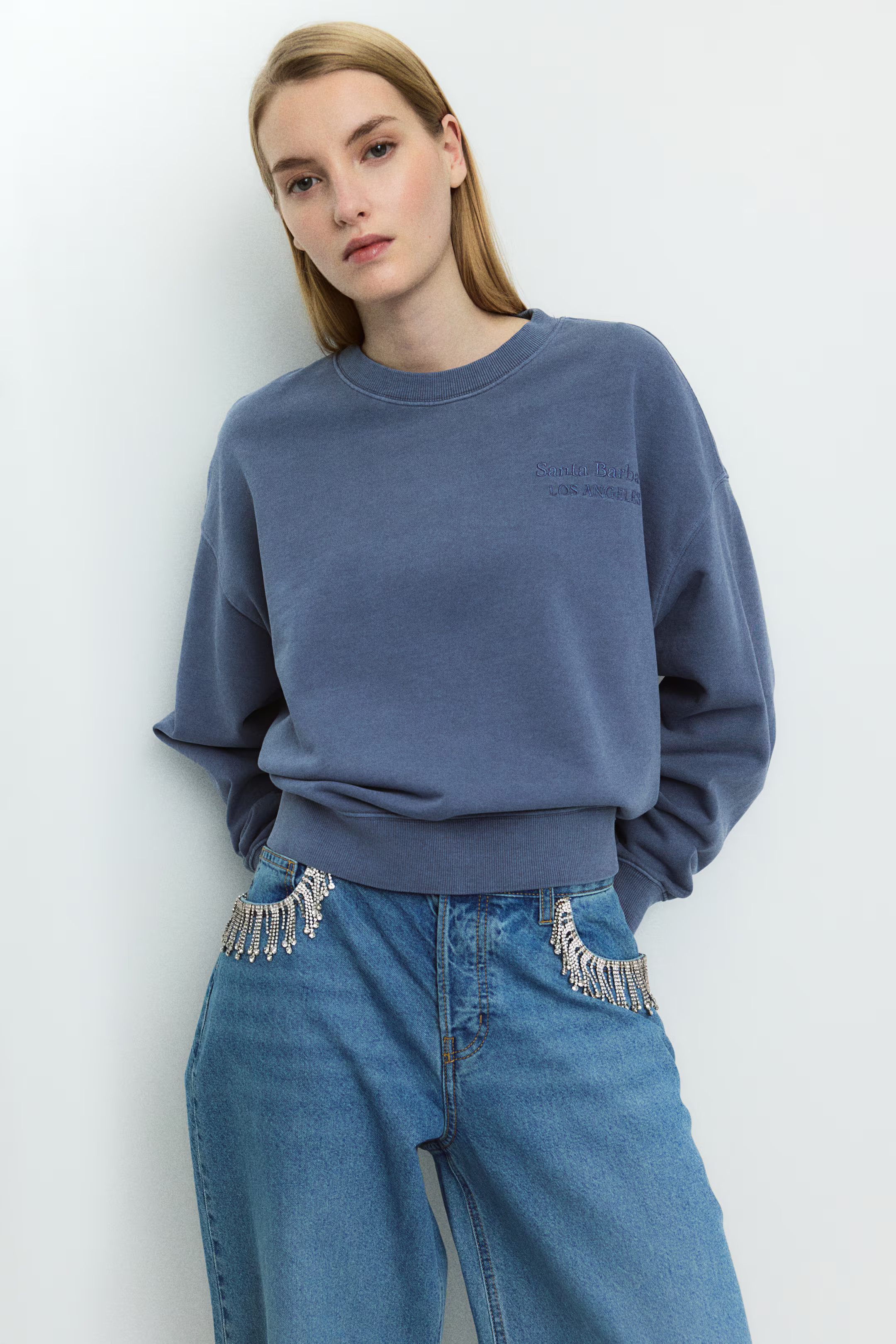 Text-motif sweatshirt | H&M (UK, MY, IN, SG, PH, TW, HK)