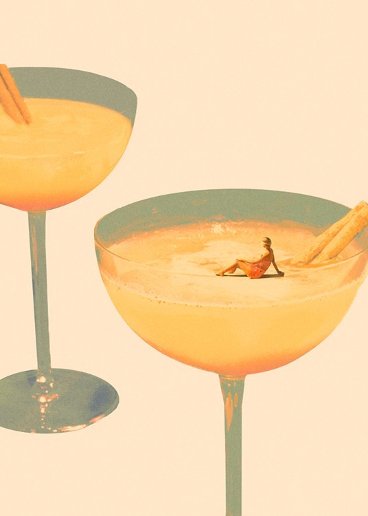 Maarten Leon - Holiday in a Glass No1 Print | Desenio