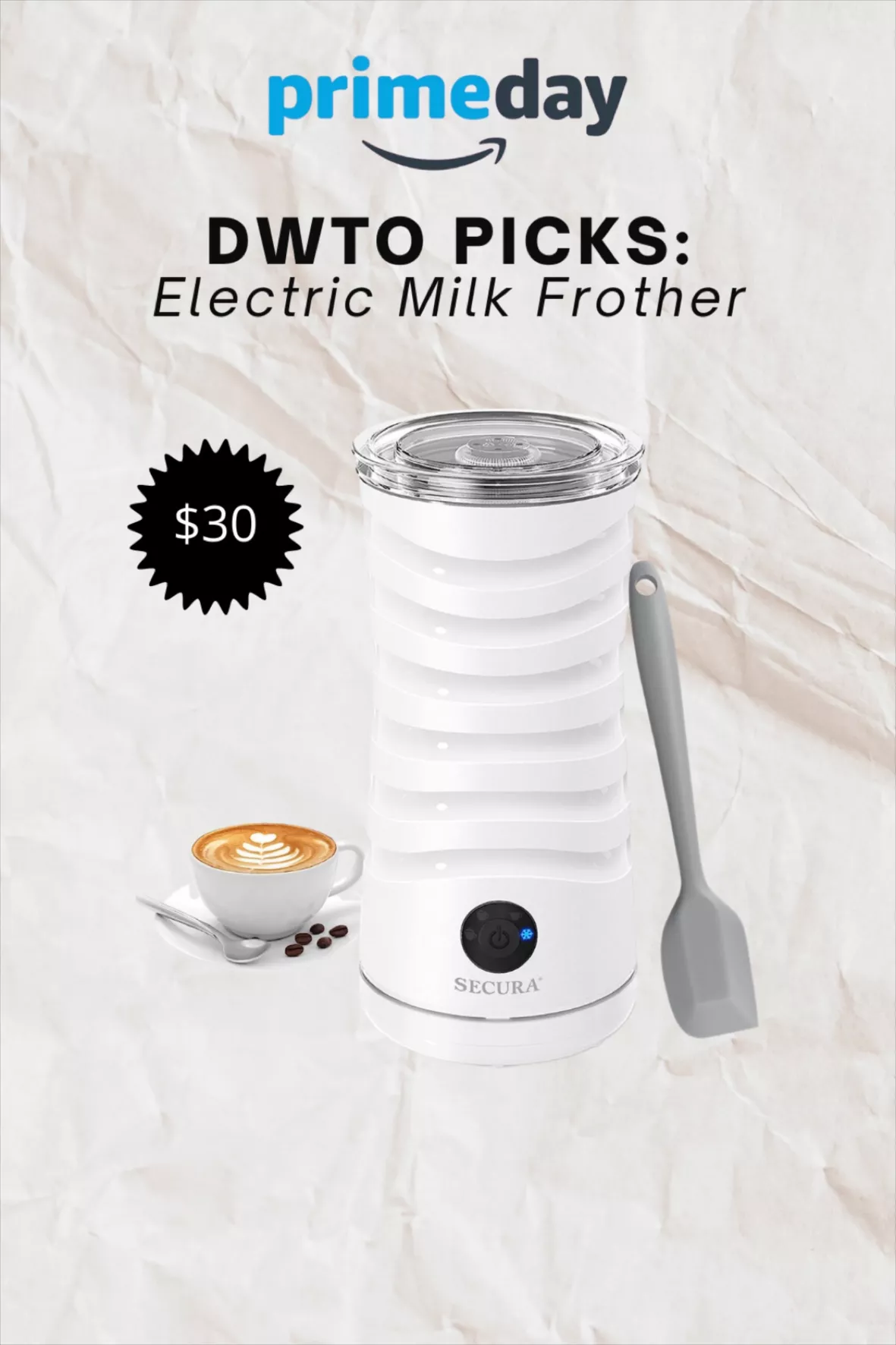 Secura Electric Automatic Milk Steamer, White