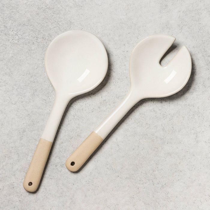 2pc Stoneware Salad Tongs - Hearth & Hand™ with Magnolia | Target