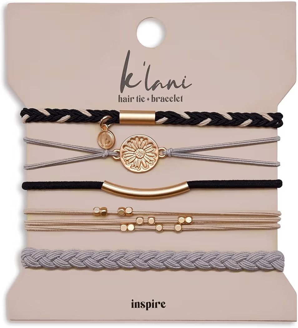 K'lani Hair Tie Bracelets for Women - Elastic Hair Bands That Double as Stylish Jewelry - Inspire... | Amazon (US)