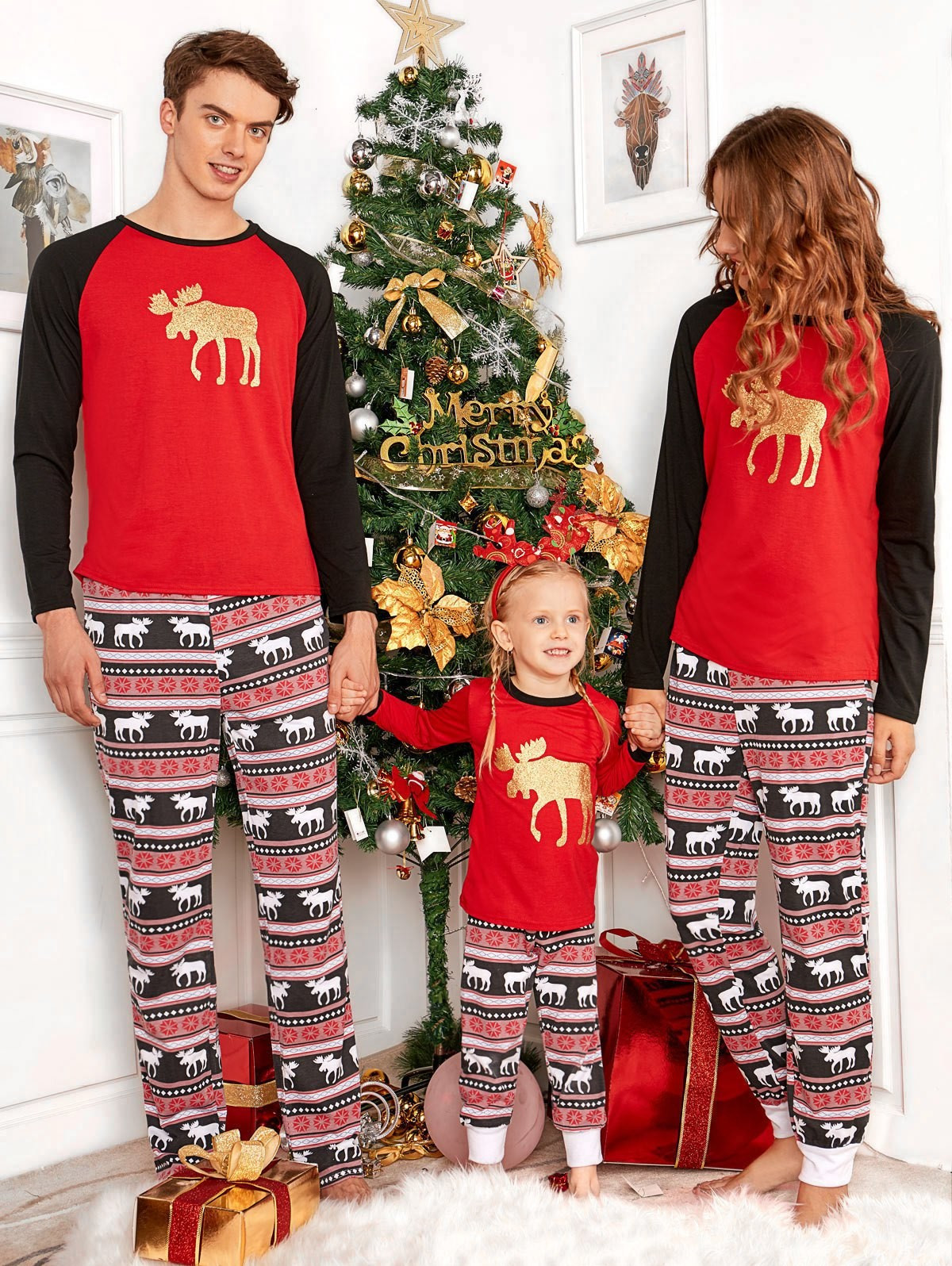 ELK Deer Matching Family Christmas Pajama | Sammydress (US)