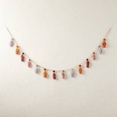 72&#34; Warm Tassel Pom Beaded Garland - Opalhouse&#8482; designed with Jungalow&#8482; | Target