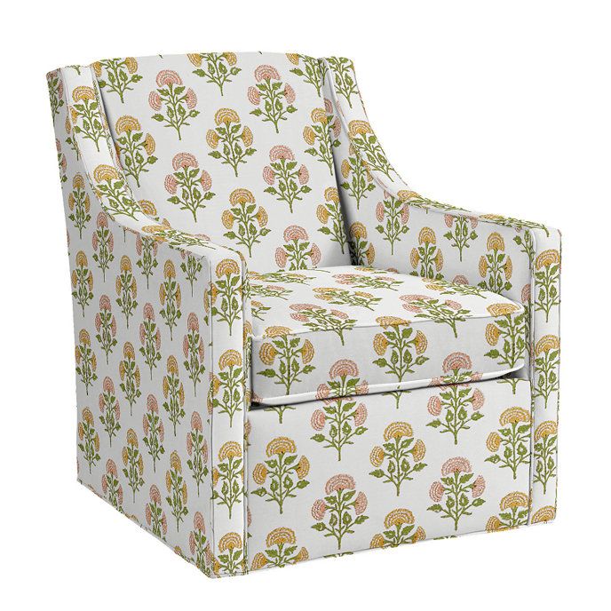 Carlyle Swivel Chair Stylish Comfortable Hardwood Frame Design | Ballard Designs, Inc.