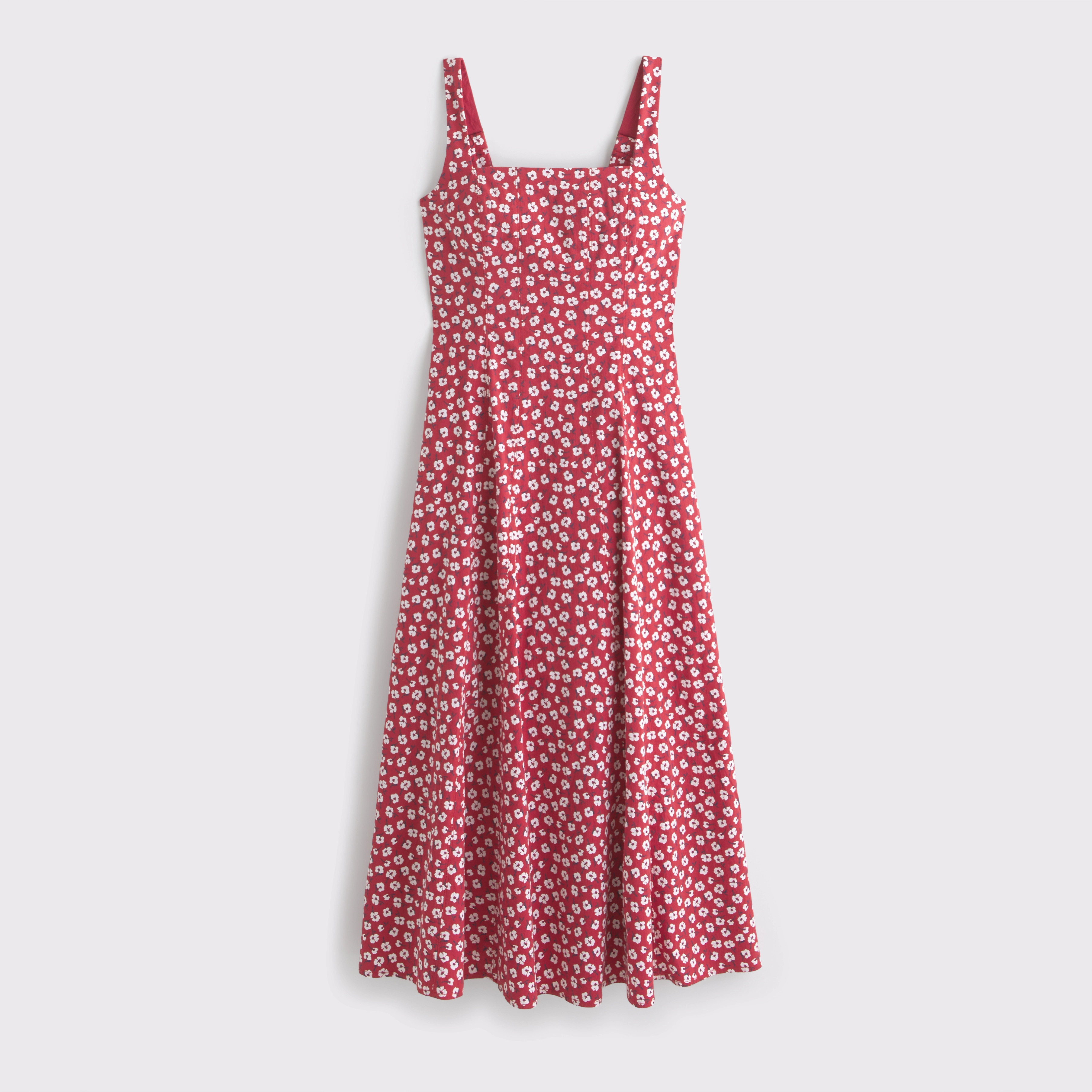 The A&F Mila Stretch Midi Dress | Abercrombie & Fitch (UK & DE)