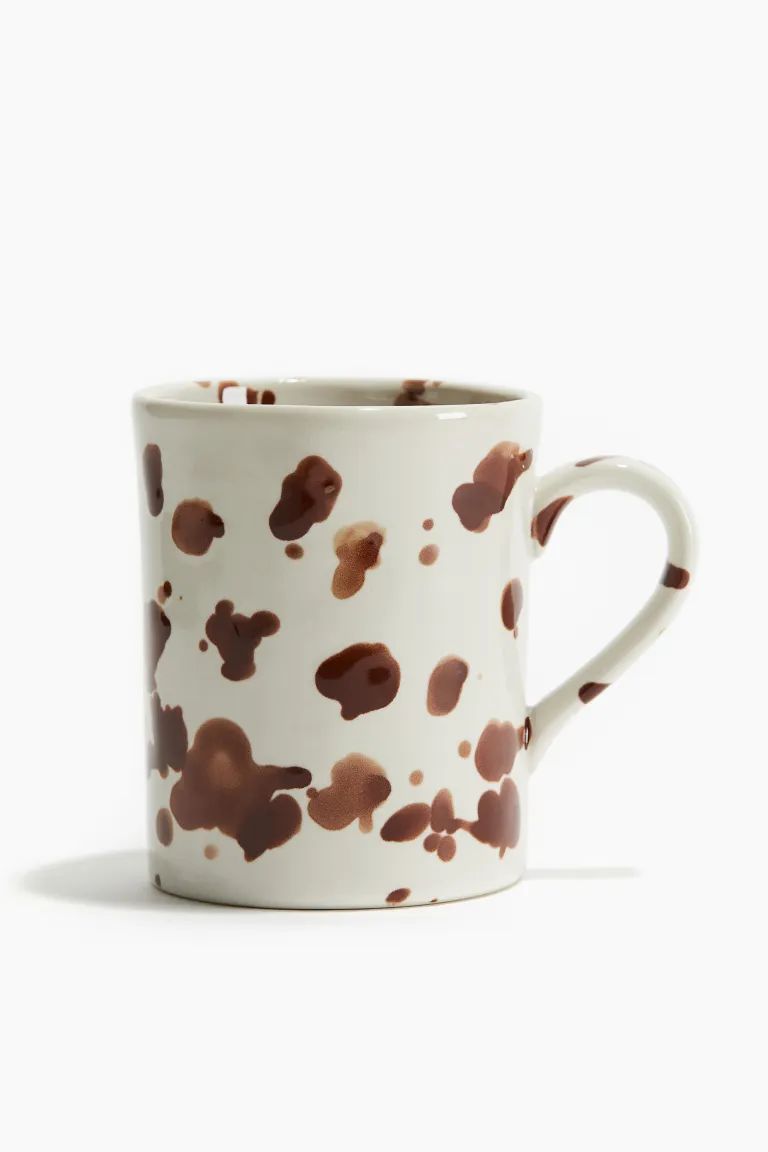 Speckled-glaze Stoneware Mug - Brown/patterned - Home All | H&M US | H&M (US + CA)