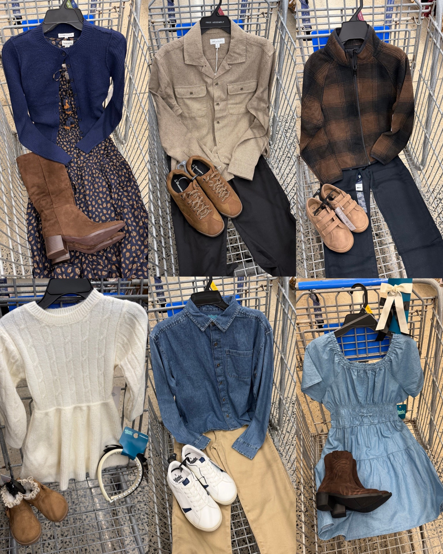 Fall family matching outfit all from Walmart! Affordable classic and cute for the whole fam. Child sizes from baby to teen. #walmartfashion #walmartkids
