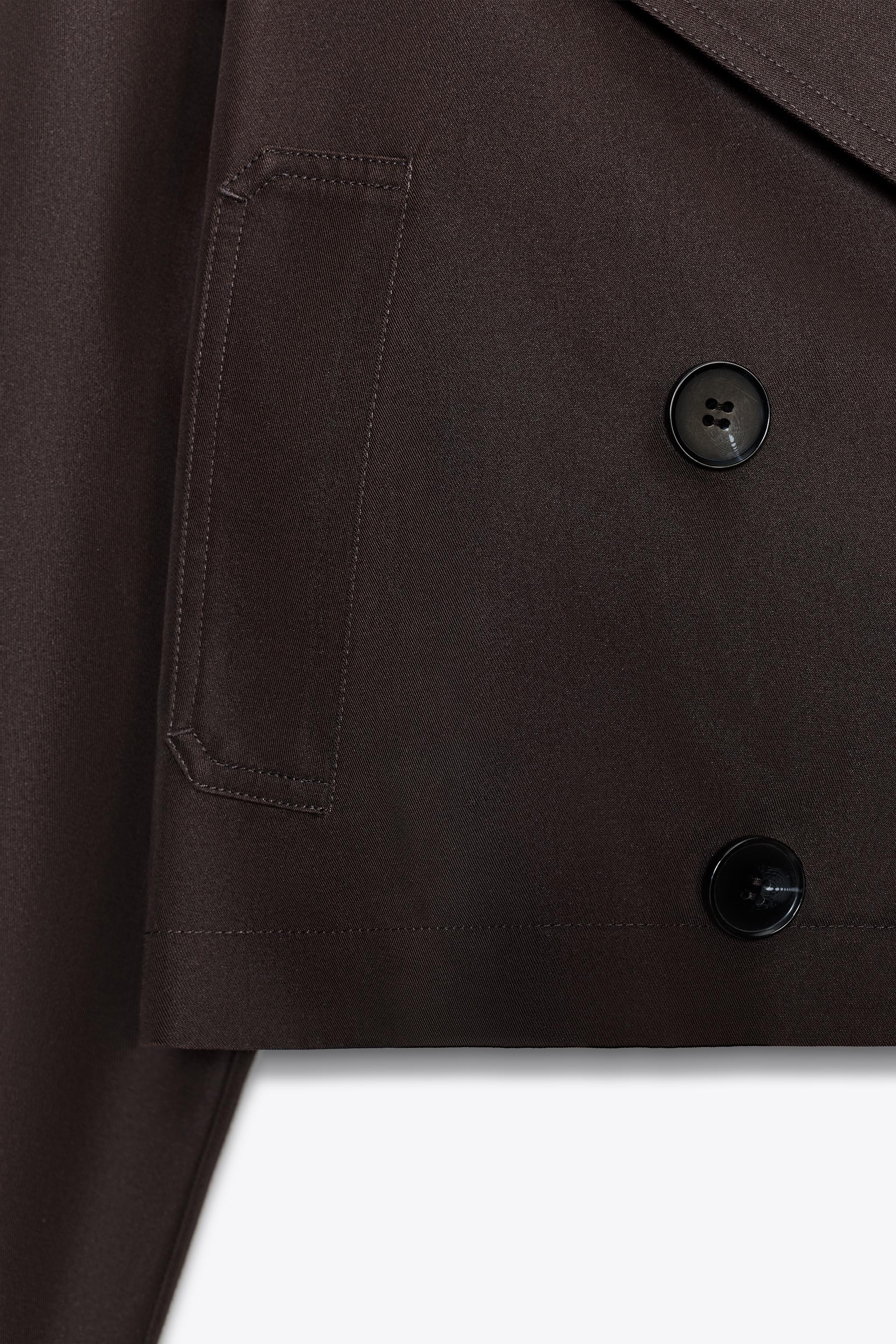 DOUBLE-BREASTED SHORT TRENCH COAT | Zara UK