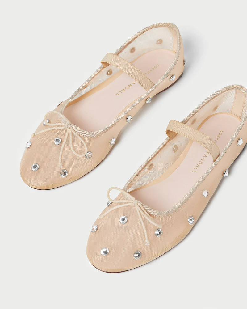 Leonie Caramel/Crystal Ballet Flat | Loeffler Randall