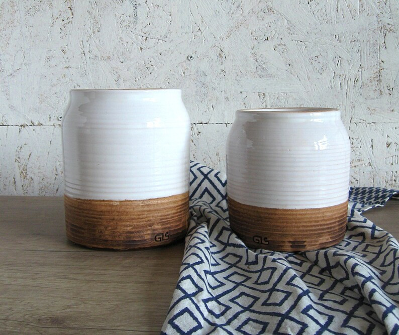 Utensil holderCeramic utensil crockPottery vase | Etsy | Etsy (US)