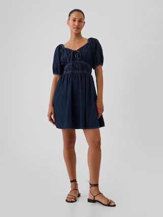 Smocked Denim Mini Dress | Gap (US)
