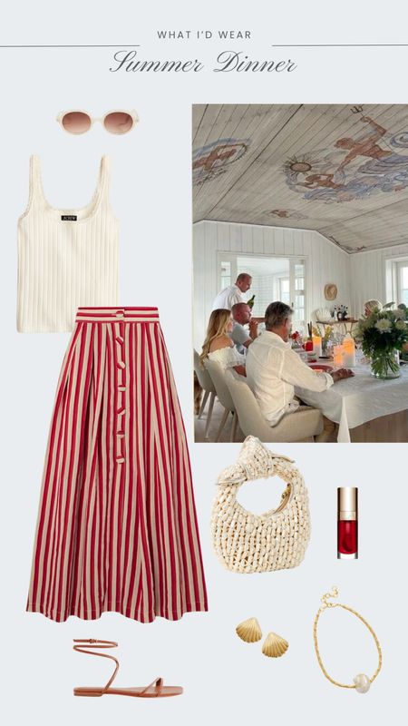 Striped maxi skirt, summer bag, beach outfit idea 

#LTKSeasonal #LTKStyleTip