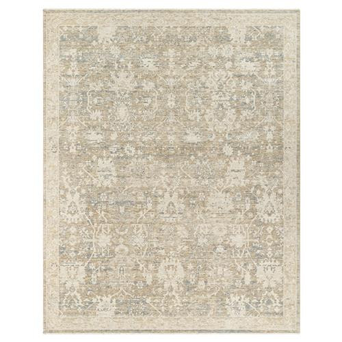 Ori French Country Beige Wool Patterned Rug - 6'5"x8'10" | Kathy Kuo Home