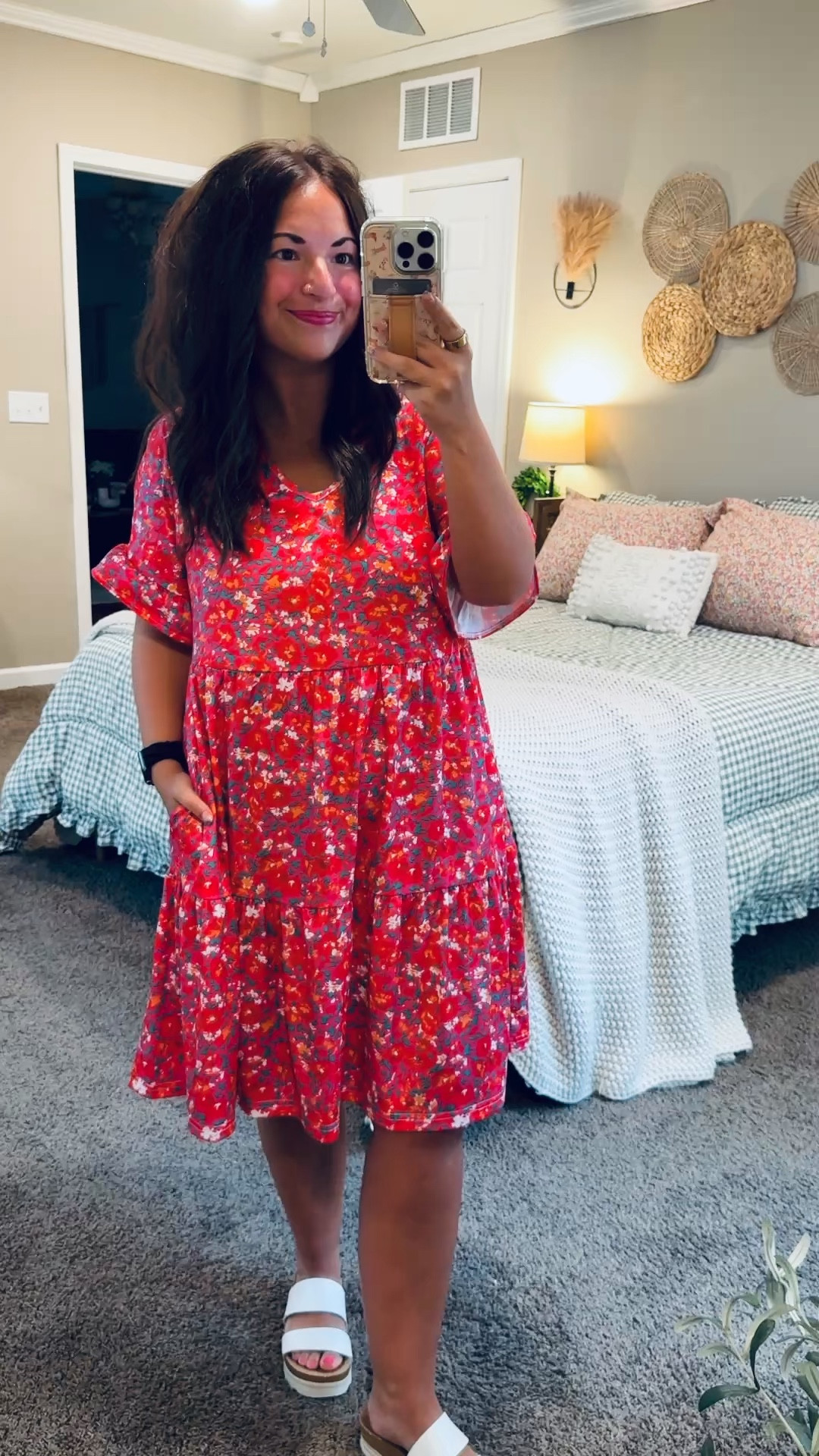 Easy, breezy, and made for summer! This Amazon dress is lightweight, comfortable, and perfect for everything from vacations to weekend outings. Just add sandals and your favorite accessories for an effortless warm-weather look. 💕
sandals: fit true to size // wearing a 5
dress: fits true to size // wearing a large 

 #LTKootd #LTKMidsize #LTKWorkwear