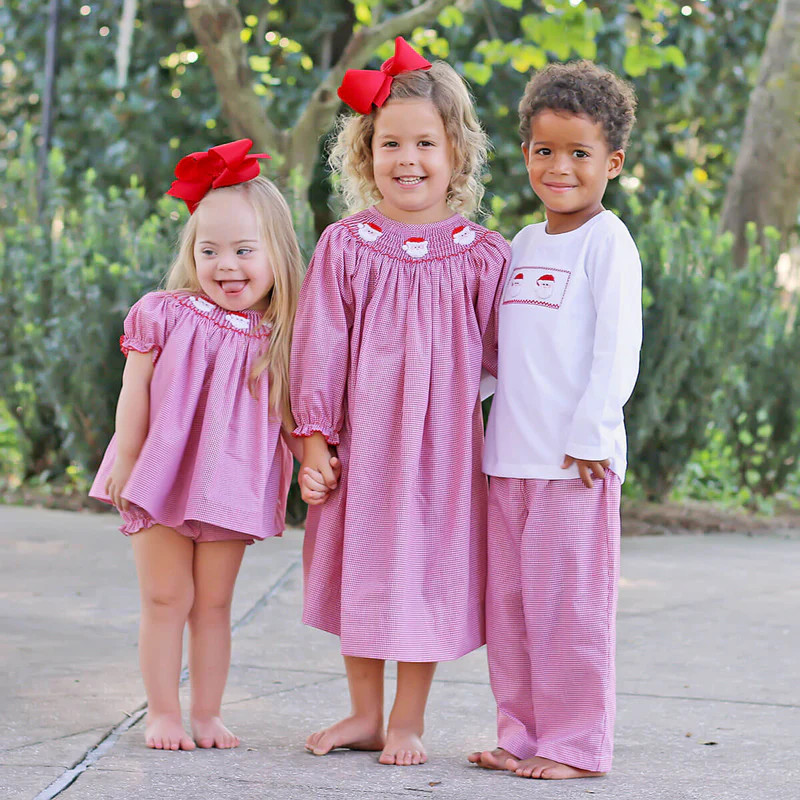 Santa's Favorite Smocked Bloomer Set | Classic Whimsy