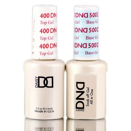 Daisy DND 400 Top Gel & 500 Base Gel DUO SET, Soak off Gel All In One Base & Top Coat KIT for Nails - Top 400 / Base 500 | Walmart (US)