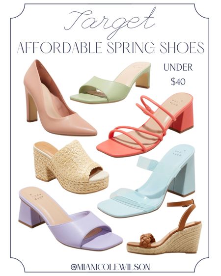 Affordable shoes from Target perfect for springtime! These colorful heels are perfect for Easter or spring and are all under $40. Spring shoes, spring heels , Easter shoes, spring sandals, Graduation heels, affordable heels, affordable shoes, target shoes, target finds #targetshoes #targetfinds #targetrun

#LTKunder50 #LTKSeasonal #LTKshoecrush
