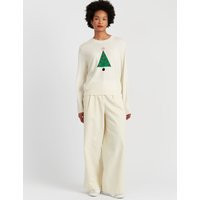 Chinti & Parker Wool and Cashmere Christmas Tree Jumper - Cream Mix, Cream Mix | Marks & Spencer IE