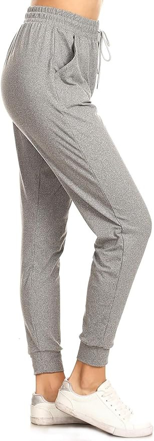 Leggings Depot Women's Printed Solid Activewear Jogger Track Cuff Sweatpants | Amazon (US)