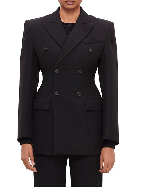 Wardrobe.nyc Double Breasted Contour Blazer | David Jones | David Jones (Australia & New Zealand)