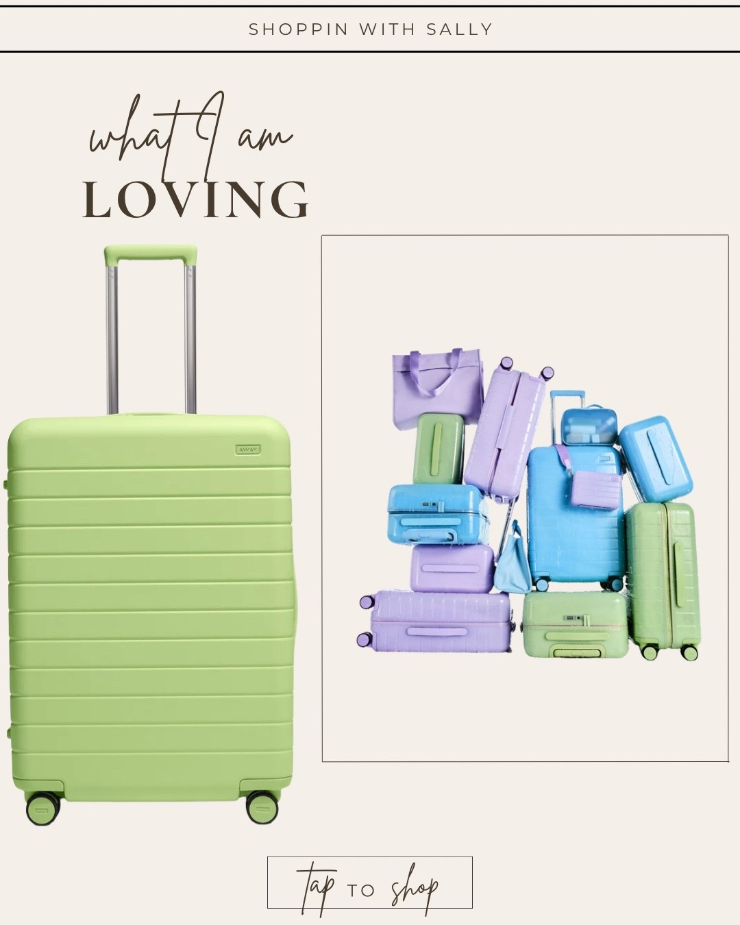 This new luggage is so cute!!! I’m hopeful the green could be spring green, but possibly all three colors summer! 

#LTKSpringSale #LTKFestival #LTKTravel
