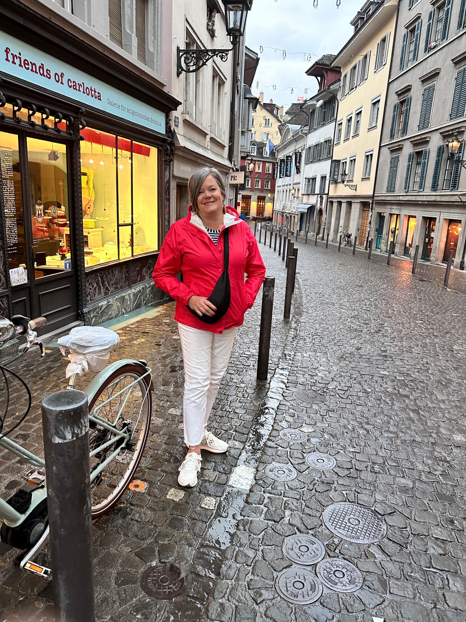 Traveling to Zurich in the spring means you can count on some rainy days. Bring layers do you can be comfortable rain or shine. 

#springraincoat #travelingraincoat #croppedwhitepants #newbalance #travelinglight 

#LTKTravel #LTKMidsize