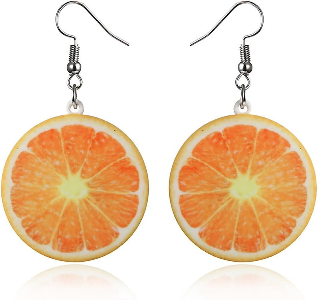 Summer Fruit Earrings Lightweight Trendy Statement Creative Funny Lifelike Fruits Acrylic Earring... | Amazon (US)