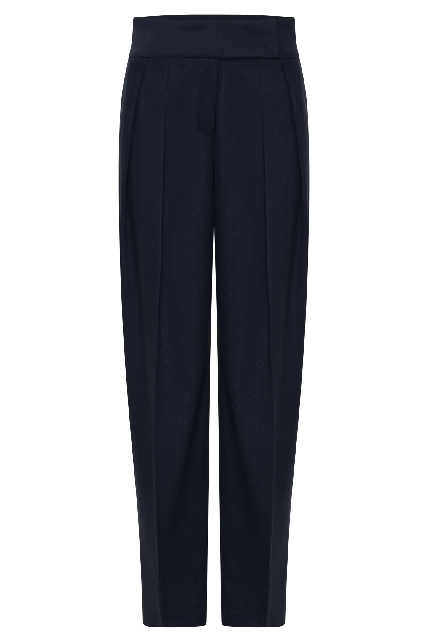 Penelope Pleated High Waisted Pants - Dark Navy | MESHKI US