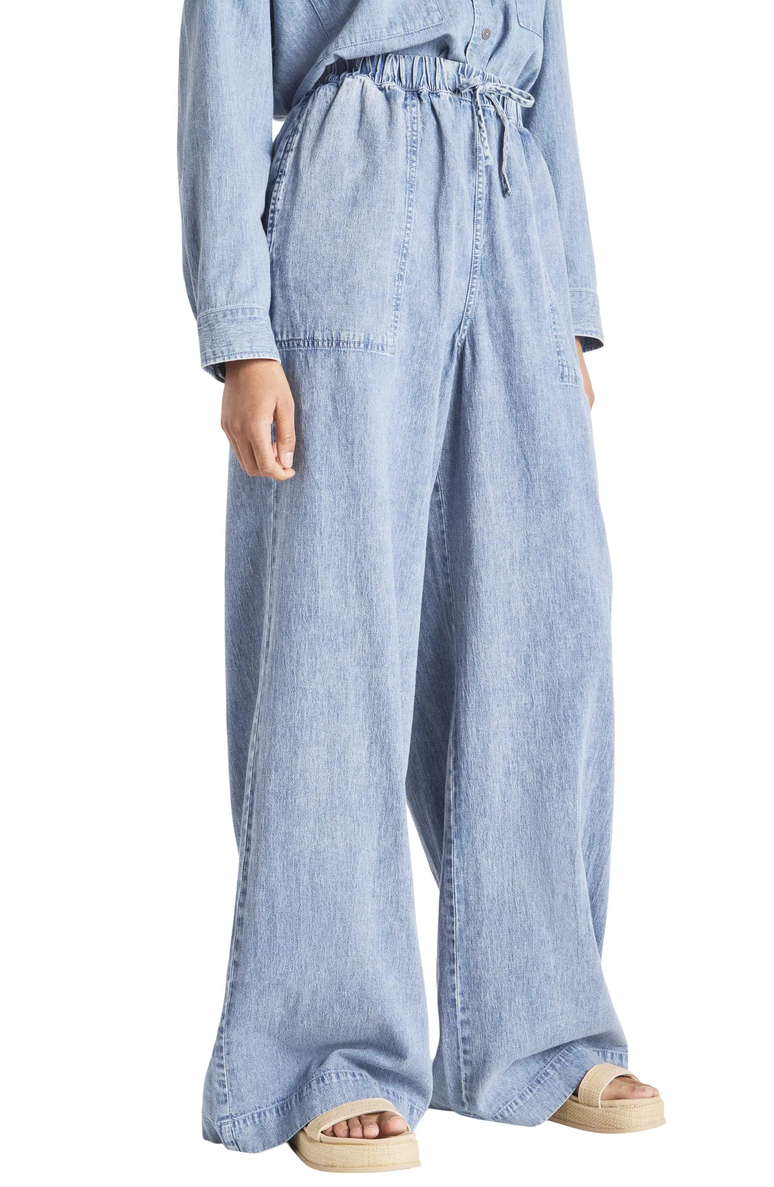 Splendid x Cella Jane Wide Leg Denim Pants | Nordstrom | Nordstrom