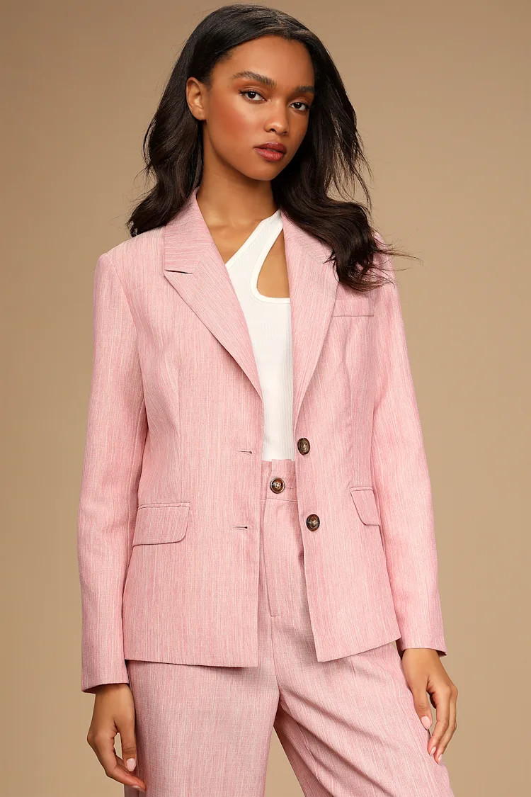 Taking Charge Pink Blazer | Lulus (US)