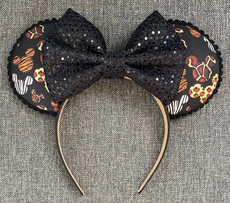 Animal Print Minnie Ears - Etsy | Etsy (US)