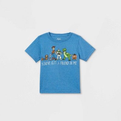 Toddler Boys' Toy Story 'Friend In Me' Short Sleeve Graphic T-Shirt - Blue | Target