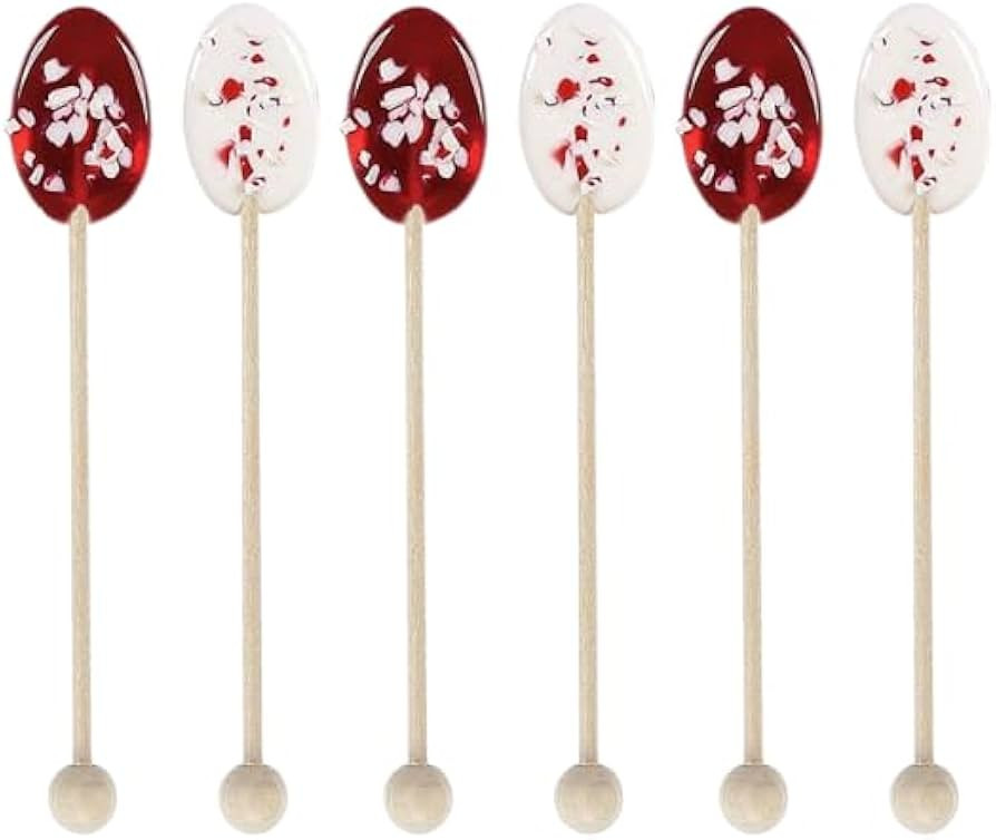 Peppermint Candy Spoons – Edible Stirring Spoons for Hot Beverages & Desserts | 6 Spoons | GLUT... | Amazon (US)