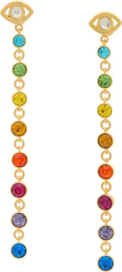 Kurt Geiger London Micro Evil Eye Linear Drop Earrings | Nordstrom | Nordstrom