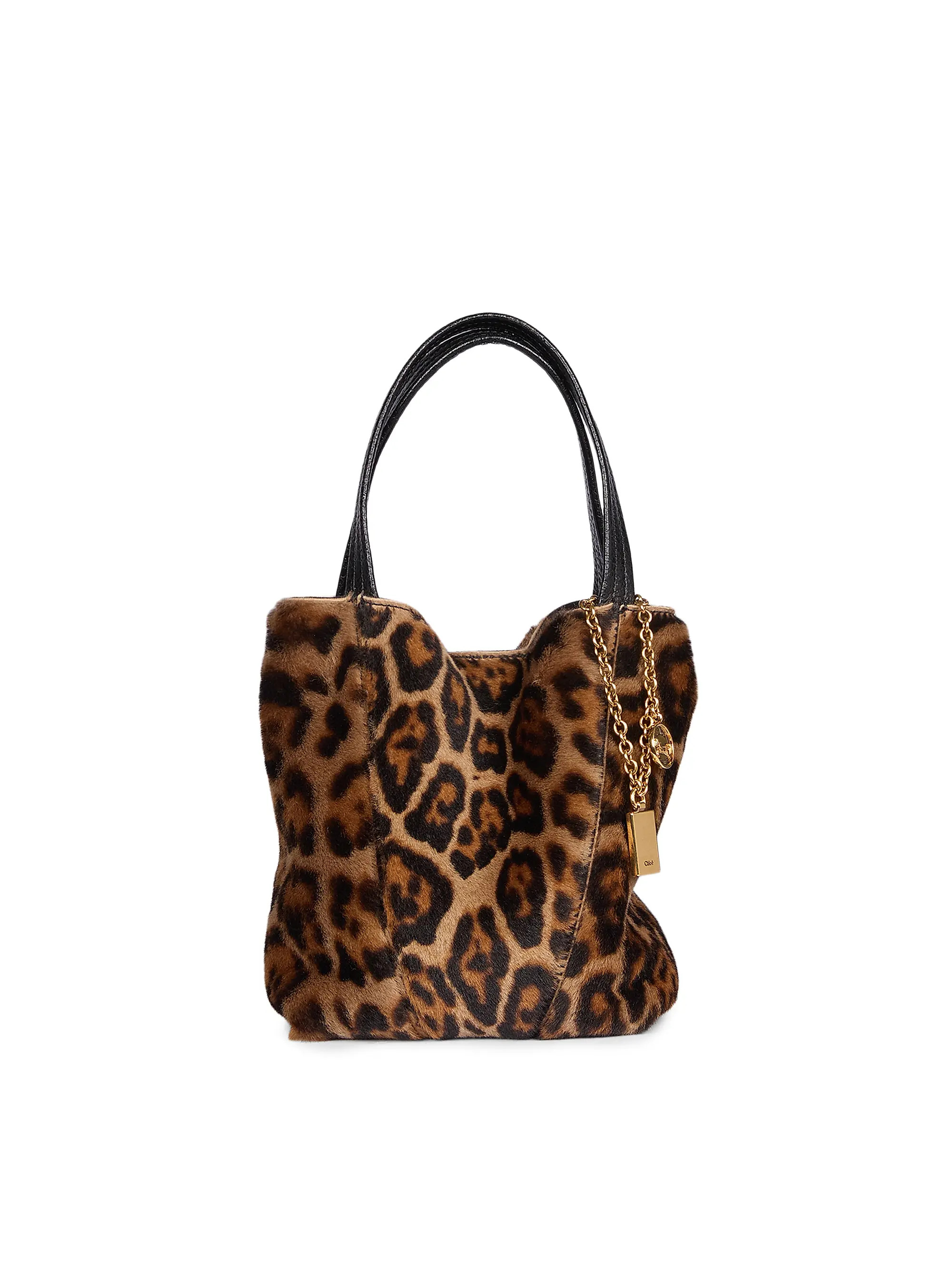 Spin Leopard-Print Shearling Tote Bag | Saks Fifth Avenue