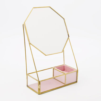 Gold & Pink Jewellery Holder | TK Maxx