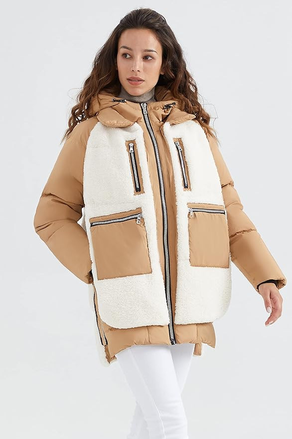 Orolay Women's Short Hooded Down Coat Stand Collar Winter Puffer Jacket with Full-Zip | Amazon (US)