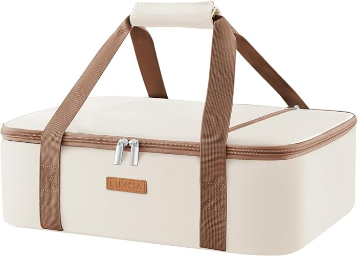 LUNCIA Insulated Casserole Carrier for Hot or Cold Food, Lasagna Lugger Tote for Potluck Parties/... | Amazon (US)