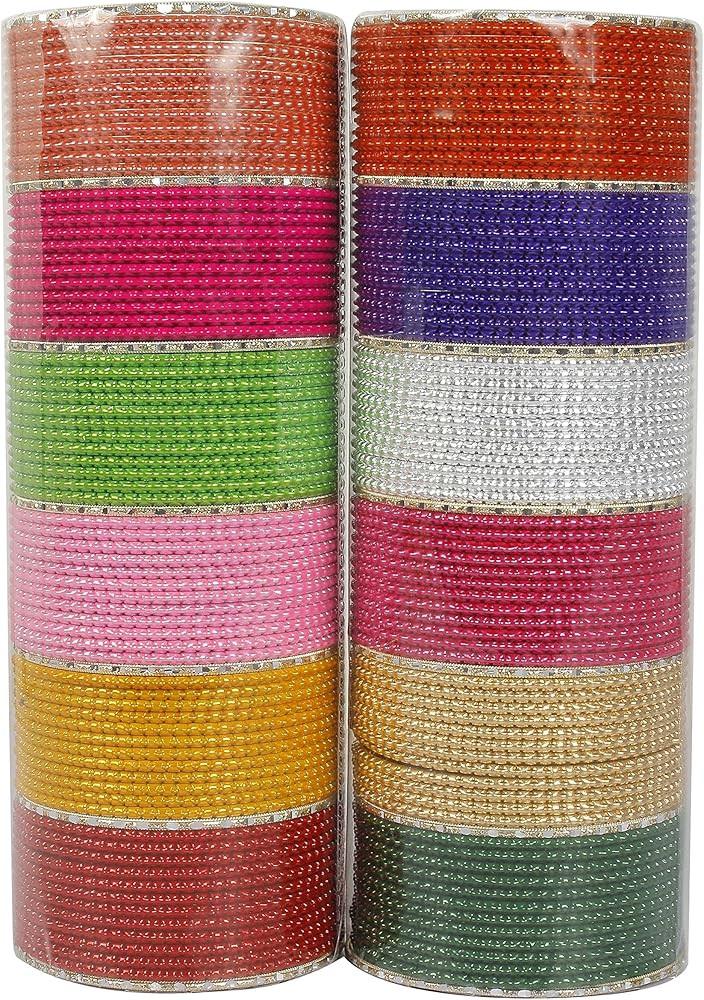 6 Design Box Plain Bangles for Karva Chauth & Party Wear Optional Colours for Women & Girls | Amazon (US)