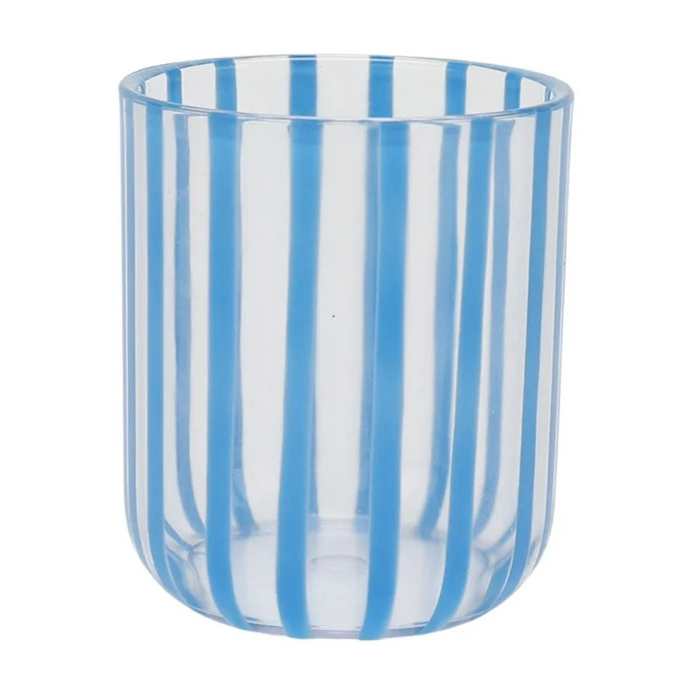 Mainstays by Becky G. & Alejandra 14-Ounce Short Acrylic Stripe Line Tumbler, Blue | Walmart (US)