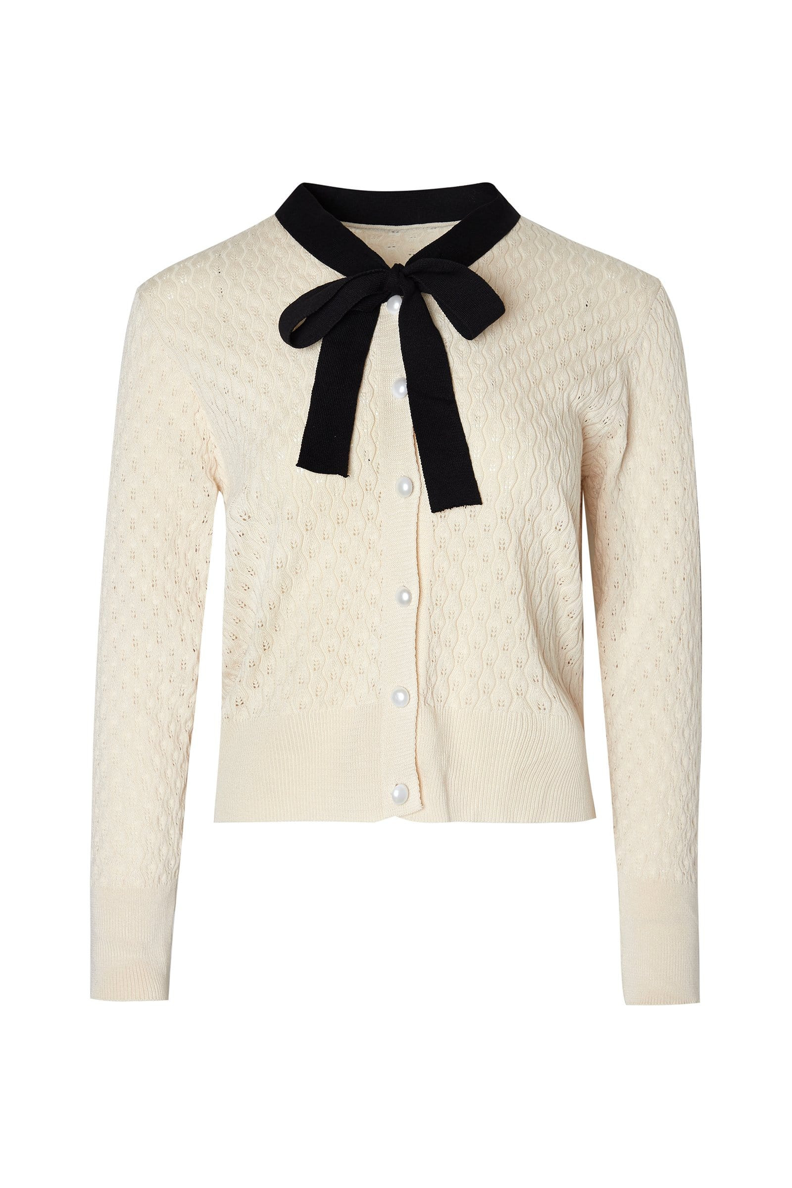 Ashtyn Beige Contrast Cardigan | J.ING